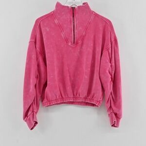 Free People FP Movement Valley Girl Pullover Womens Size S Pink Top Sweatshirt